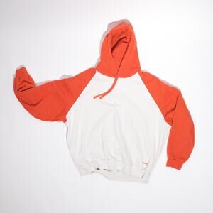 Sunnei Raglan Hoodie White/Orange